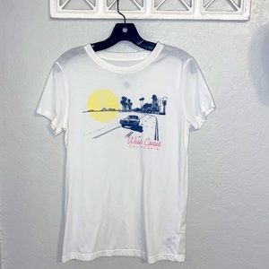 Free State brand. Color white. Size large but runs very small so like a small.